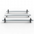 Volkswagen Caddy Aero-Tech 3 bar roof rack system with load stops (AT72LS)