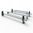 Volkswagen Caddy Aero-Tech 3 bar roof rack system with load stops and rear roller (AT72LS+A30)