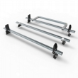 Volkswagen Caddy Aero-Tech 3 bar roof rack system with load stops and rear roller (AT72LS+A30)