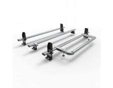 Volkswagen Caddy Aero-Tech 3 bar roof rack system with load stops and rear roller (AT72LS+A30)