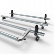 Volkswagen Caddy Aero-Tech 3 bar roof rack system with load stops and rear roller (AT72LS+A30)