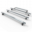 Volkswagen Caddy Aero-Tech 3 bar roof rack system with rear roller (AT72+A30)