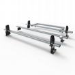 Citroen Berlingo Aero-Tech 3 bar roof rack - load stops - rear roller 2008-2018 model vans only (AT65LS+A30)