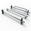 Citroen Berlingo Aero-Tech 3 bar roof rack - load stops - rear roller 2008-2018 model vans only (AT65LS+A30)