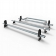 Fiat Doblo L1 Aero-Tech 3 bar roof rack - load stops - rear roller 2010 onwards model (AT502LS+A30)