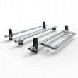 Fiat Doblo L1 Aero-Tech 3 bar roof rack - load stops - rear roller 2010 onwards model (AT502LS+A30)