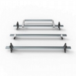 Fiat Doblo L1 Aero-Tech 3 bar roof rack - load stops - rear roller 2010 onwards model (AT502LS+A30)